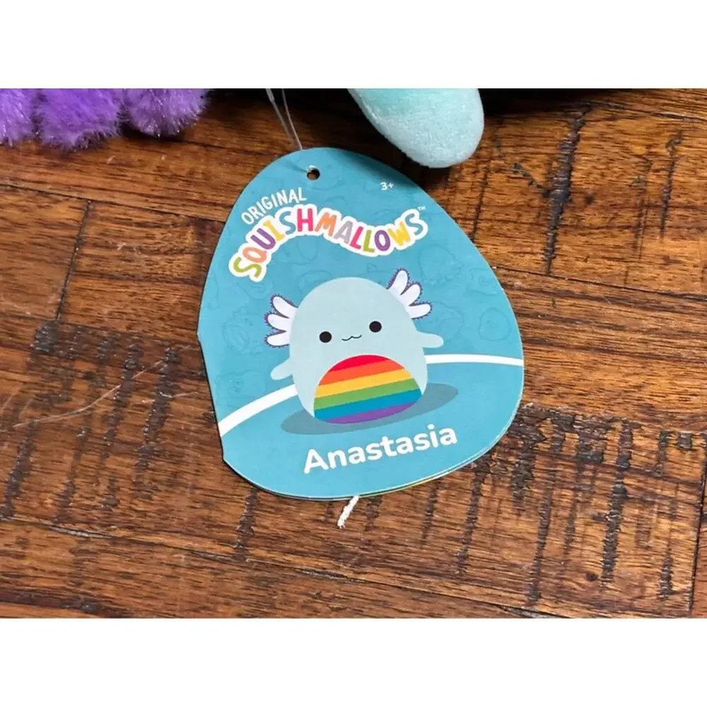 NWT Squishmallows Anastasia the Teal Gay Pride Month Axolotl 8